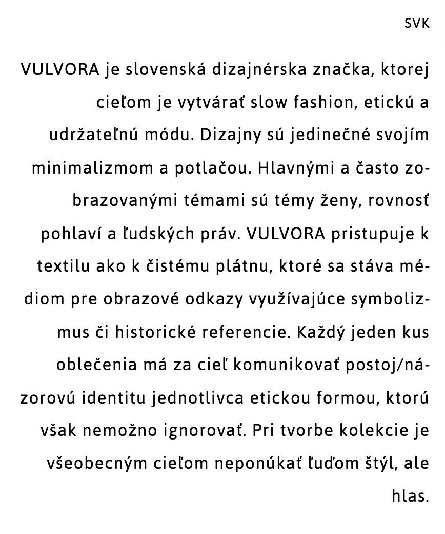 Slovenská verzia textu v sekcii About na vulvora.com.